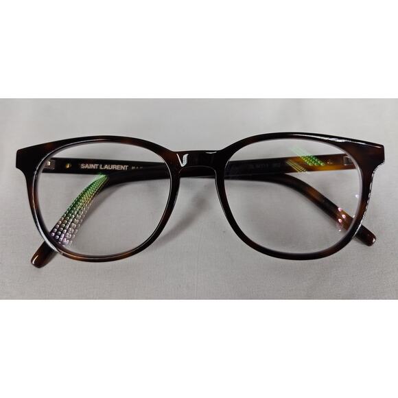 SAINT LAURENT PARIS SL M111 HAVANA TORTOISESHELL DESIGNER EYEGLASSES 52-18-145 - Picture 2 of 10
